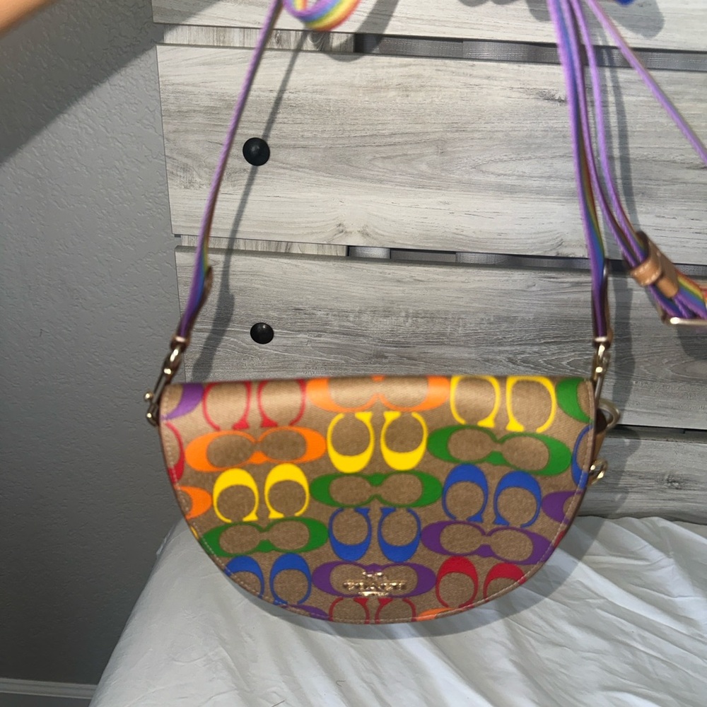 Coach Rainbow Signature Crossbody Bag